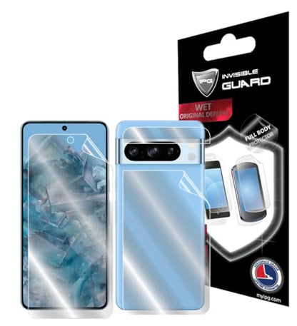 IPG for Google Pixel 8 Pro FULL BODY Hydrogel Protector Invisible Touch Screen Sensitive Ultra HD Clear Film Anti Scratch Skin Guard - Smooth/Self-Healing/Bubble -Free Screen & Back
