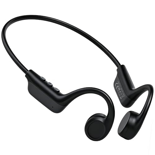 Wireless Bone Conduction Headphones for Sports, Open-Ear Bluetooth 6.0 Earphones with Built-in Mic, Secure Fit IPX5 Sweatproof, Quick Charge & 10H Playtime for Running, Cycling, Hiking and Workout