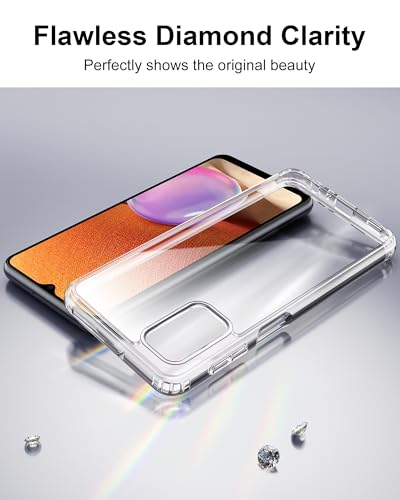 HOOMIL Case for Samsung Galaxy A32, Non-Yellowing, Drop Protection, Anti-Scratch Transparent Hard Back Phone Cover - Crystal Clear - color: Clear, size: A32 5G