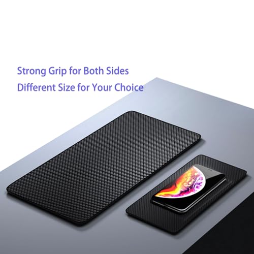 Car Dashboard Stick-On Placing Mat, Adhesive Silicone Pad for Car Interior, Cell Phone & Small Item Holder - Strong Viscosity, Washable& Reusable (Medium) - size: Medium