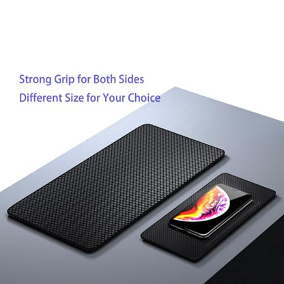 Car Dashboard Stick-On Placing Mat, Adhesive Silicone Pad for Car Interior, Cell Phone & Small Item Holder - Strong Viscosity, Washable& Reusable (Medium) - size: Medium