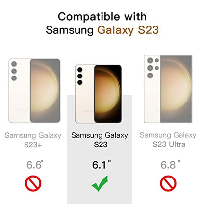 JETech Screen Protector for Samsung Galaxy S23, 3-Pack | HD Clear, Fingerprint ID Compatible, Anti-Scratch Glass - size: Galaxy S23