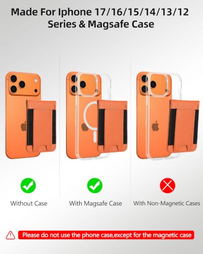ExtreLife for MagSafe Wallet with Money Clip, ID Window & 8 Card Holder - color: Cosmic Orange
