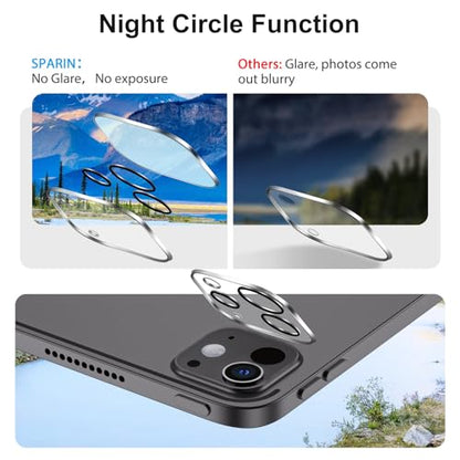 SPARIN Screen Protector for iPad Pro 11 Inch M5/M4 (6th/5th Generation) | 2+2 Pack, Camera Lens Protector, Tempered Glass, Alignment Frame, Case Friendly, Apple Pencil Compatible - size: iPad Pro 11 6th/5th