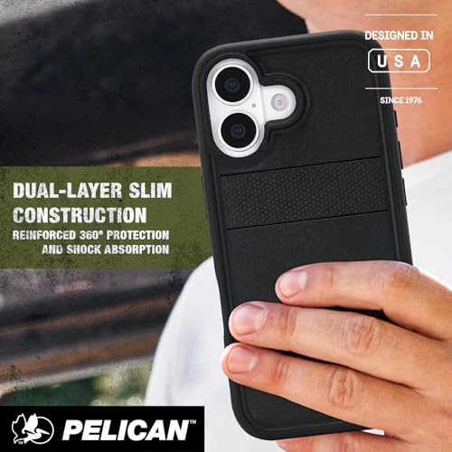 Pelican Protector iPhone 17 Case - Rugged MagSafe Phone Case - Black | Magnetic Phone Case w/16ft Military-Grade Drop Protection - Anti-Scratch, Heavy Duty Phone Cover for iPhone 17 - color: Black, style: iPhone 17