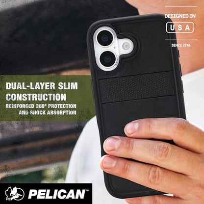 Pelican Protector iPhone 17 Case - Rugged MagSafe Phone Case - Black | Magnetic Phone Case w/16ft Military-Grade Drop Protection - Anti-Scratch, Heavy Duty Phone Cover for iPhone 17 - color: Black, style: iPhone 17