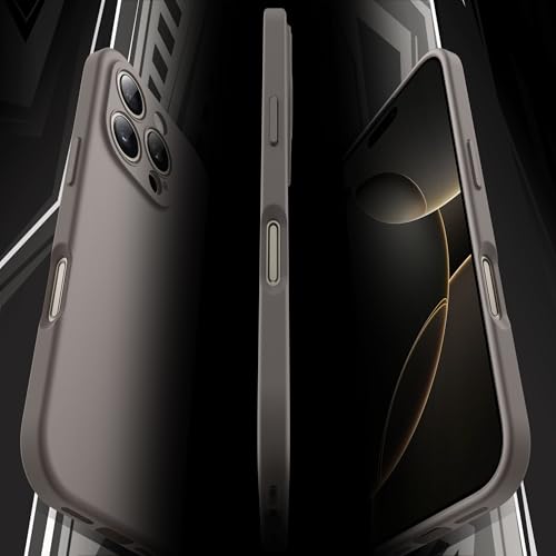 JETech Slim Case for iPhone 16 Pro, Natural Titanium | Camera Lens Protection, Soft TPU Design, Matte Finish, Shockproof Protection - color: Natural Titanium, size: iPhone 16 Pro