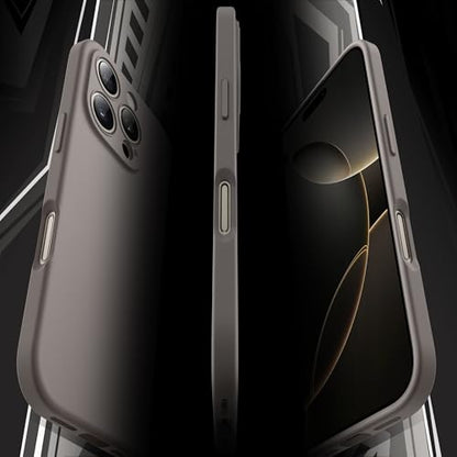 JETech Slim Case for iPhone 16 Pro, Natural Titanium | Camera Lens Protection, Soft TPU Design, Matte Finish, Shockproof Protection - color: Natural Titanium, size: iPhone 16 Pro