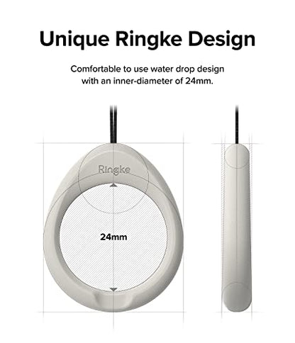 Ringke Camera and Phone Strap [Finger Ring Strap Black & Light Gray] - color: Black & Light Gray