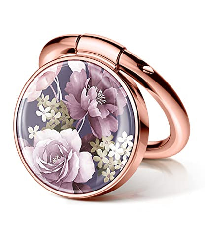GVIEWIN Flower Cell Phone Ring Holder, Metal Kickstand Grip 360° Rotation - color: B-Cherry Blossoms
