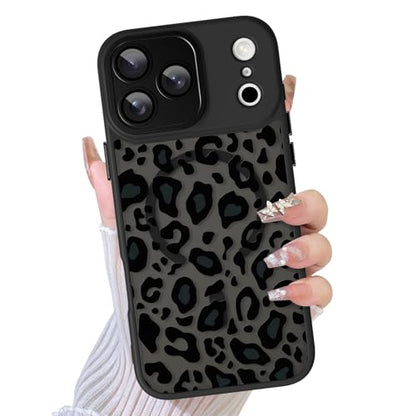 TEAUGHT Compatible with iPhone 17 Pro Max Case Leopard Crystal -Black | Cute Pattern Cheetah Print Shockproof Cover, Camera Protection Anti-skid for Girls Women - color: Black Cheetah, size: iPhone 17 Pro Max