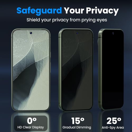 for Google Pixel 11 Pro XL Privacy Screen Protector Tempered Glass - size: Google Pixel 11 Pro XL