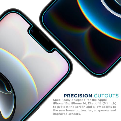 Tech Armor Privacy Glass for iPhone 16e, 14, 13 Pro Screen Protector 1 Pack - size: iPhone 14 / 13 / 13 Pro-6.1 Inch
