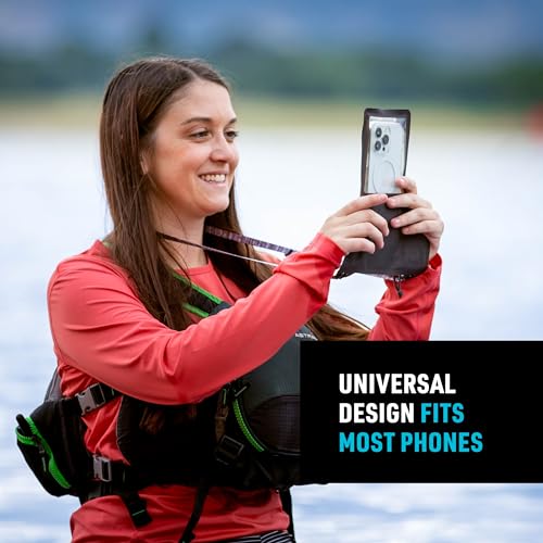 Nite IZE Runoff Waterproof Phone Pouch with Lanyard and TRU Zip - Waterproof Universal Cell Phone Pouch - Durable Beach & Poolside Accessories - Charcoal - color: Charcoal