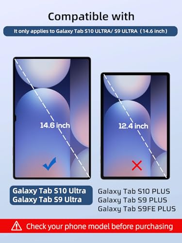 2 Pack Paperfeel Screen Protector for Samsung galaxy Tab S10 Ultra 2024 / S9 Ultra / S8 Ultra (14.6 inch),Matte PET Film for Drawing, Anti-glare,Write and Draw Like on Paper,Touch Sensitive - size: S10 Ultra/S9 Ultra/S8 Ultra [14.6 inch]