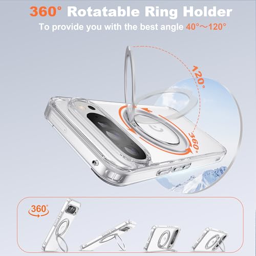 Compatible with Google Pixel 10/10 Pro Case with Stand 6.3",Clear - color: Clear, size: Google Pixel 10/Pixel 10 Pro