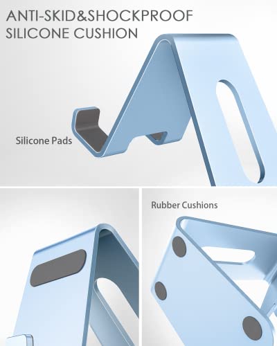 CreaDream Phone Stand Holder, Aluminum Phone Stand for Desk - color: Sierra Blue