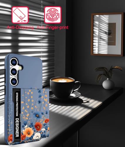 for Samsung Galaxy S24 / S25 Case - Blue Flowers Deco - color: Blue Flowers Deco