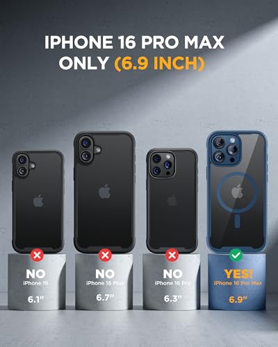 miracase Privacy for iPhone 16 Pro Max Case, 25° Anti-Spy, Blue - color: Blue, size: iPhone 16 Pro Max