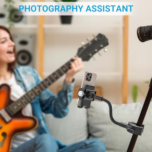 Bike Phone Mount, 360° Adjustable Gooseneck Handlebar Phone Holder