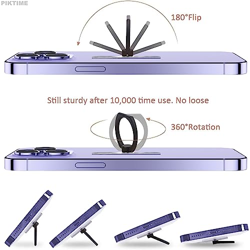 4 Pcs Cell Phone Grips, Clear Acrylic, 360° Rotation, 3 Colors