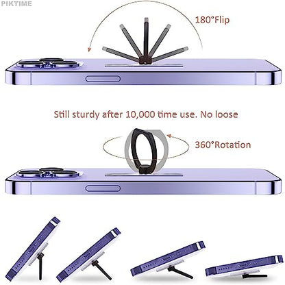 4 Pcs Cell Phone Grips, Clear Acrylic, 360° Rotation, 3 Colors