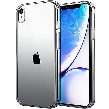 JJGoo Compatible with iPhone XR Case Clear Soft Transparent Shockproof Protective Slim Thin Bumper Phone Cover for XR, Gradient Black - color: Gradient Black