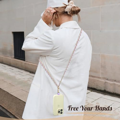 TiMOVO Phone Lanyard Metal Chain Crossbody, Light Purple - color: Light Purple, size: Standard