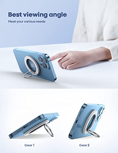 Lamicall Magnetic Phone Grip for MagSafe Accessories, Strong Magnet Ring - color: Pure White
