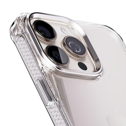 REBEL Clear Case for iPhone 15 Pro Max [Crystal Series Gen-5] Transparent, Dual Anti-Scratch, Non-Yellowing PC, Protective Shockproof Bumpers, Metal Lens & Buttons, 6.7 Inch Phone 2023 (No Magnet) - color: Crystal Clear, No MagSafe, size: iPhone 15 Pro Ma