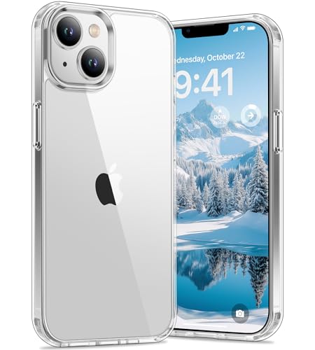 Vakoo Case for iPhone 13 | Clear Anti-Yellowing, Hard Back, Military-Grade Drop Protection, Supports Wireless Charging - Transparent - color: Transparent, size: iPhone 13