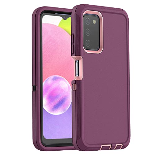 AICase for Galaxy A03S Case,Heavy Duty Drop Protection Full Body Rugged Shockproof/Dust Proof Military Protective Tough Durable Phone Cover for Samsung Galaxy A03S(US Version) - color: Night Purple/Pink