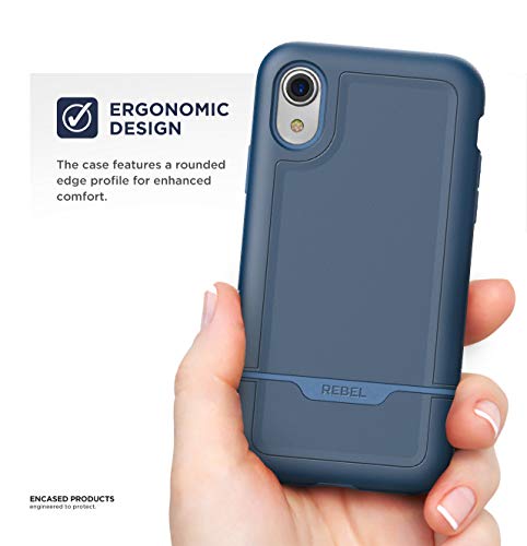 ENCASED iPhone XR Heavy Duty Protective Case [Military Grade] Full-Body Rugged Impact Protection (Rebel Blue) - color: Blue