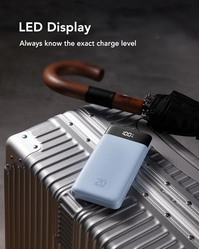 charmast Portable Charger Built-in Cables, 20000mAh Power Bank 6-Output - color: Dusty Pink