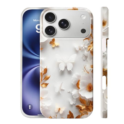 Case Compatible with iPhone 17 Pro Max, 2025 Anti-Yellow Ultra Transparent Soft TPU Phone Case, Shockproof Anti-Slip Slim Lightweight Full Coverage Protective (Flowers 2) - color: Flowers 2
