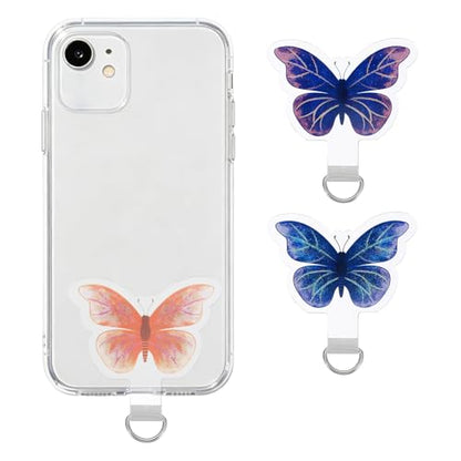 uxcell Phone Tether Tab Universal Butterfly - color: Orange/Purple/Blue