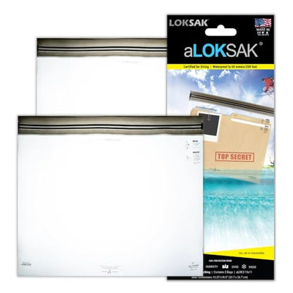 LOKSAK - aLOKSAK Waterproof Cellphone Dry Bags - Airtight Underwater Phone Pouch - Touch Screen Compatible - Diving Certified - size: 13 x 11 inch - 2 Pack