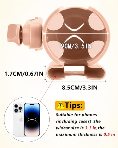 BUNDLEPRO Stroller Cup Holder with Phone Holder, 2-in-1, Pink - color: PINK