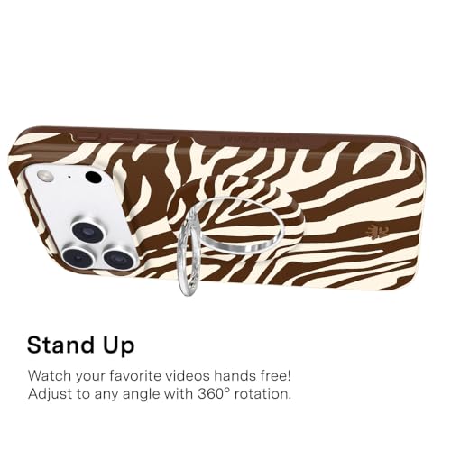 VELVET CAVIAR Compatible with MagSafe Phone Grip - color: Coco Zebra