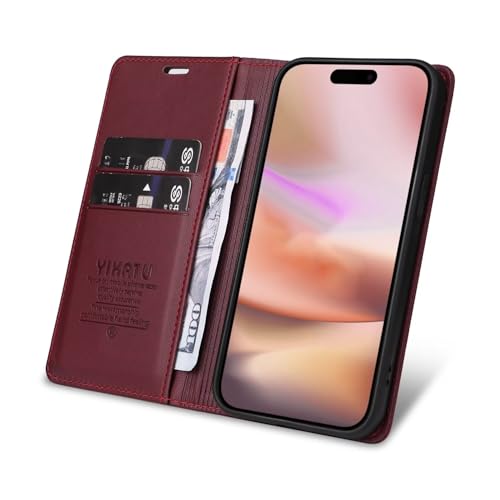 Caseurban Compatible with iPhone 16 Plus Wallet Case PU Leather Flip Folio Case with Card Holder Magnetic Closure Shockproof Protective Phone Cover Black - color: Black, size: iPhone 16 Plus