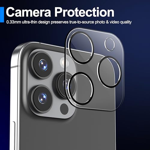 Ailun Screen Protector + Camera Lens Protector for iPhone 16 Pro, 3+3 Pack