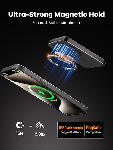 【Titanium Body & Ultra-Slim 0.3-Inch Design】 5000mAh Magnetic Power Bank with Titanium Body, Lightweight & Portable, Easy to Carry for Daily Use, Travel, and Emergencies - color: cosmic orange