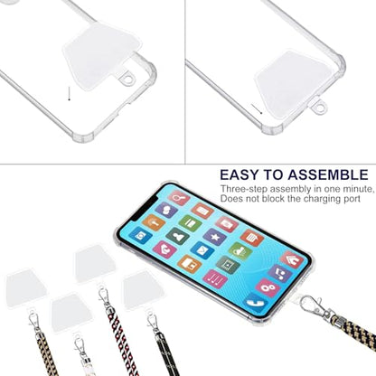 Weewooday 4 Pcs Phone Lanyard Crossbody Phone Strap, Dark Color Series - color: Dark Color Series