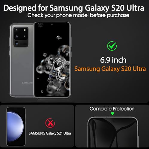 3 Pack TPU Privacy Screen Protector for Samsung Galaxy S20 Ultra 6.9" - size: Samsung Galaxy S20 Ultra