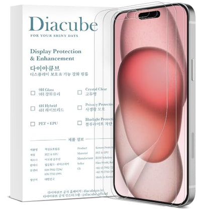 3-Pack Anti Glare Matte Screen Protector Compatible with iPhone 15, Break-Resistant PET EPU Film, Anti Fingerprint, Silky Touch, Dust Free & Easy Installation with Alignment Jig - size: iPhone 15