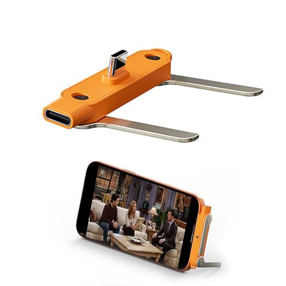 NKV Stand Data Cable Invisible Foldable Holder Charger Stand - style: Orange, Bracket Adapter