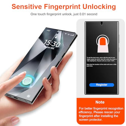 2 Pack for Samsung Galaxy S24 Ultra Matte Privacy Screen Protector 6.8 Inch[Not Glass], Anti-Scratch, Anti-Glare, Support fingerprint Unlock - size: Samsung Galaxy S24 Ultra 6.8 Inch