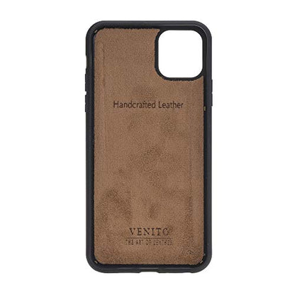 Venito Lucca Leather Case Compatible with iPhone 11 Pro Max (6.5inch) – Extra Secure with Padded Back Cover - Black Crocodile - color: Black Crocodile, size: iPhone 11 Pro Max