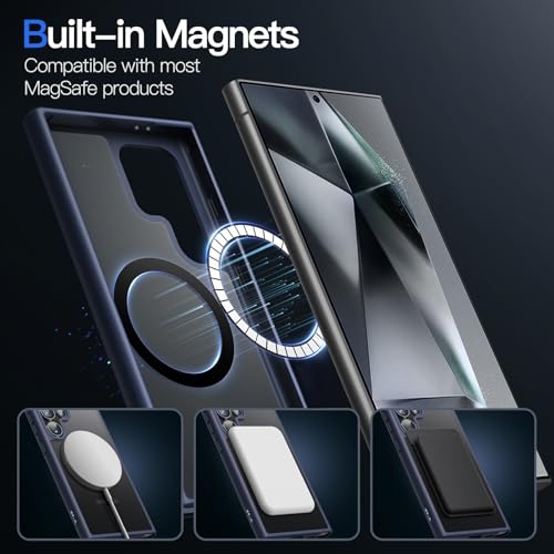 JETech Magnetic Case for Samsung Galaxy S24 Ultra, Deep Blue - color: Deep Blue, size: Galaxy S24 Ultra