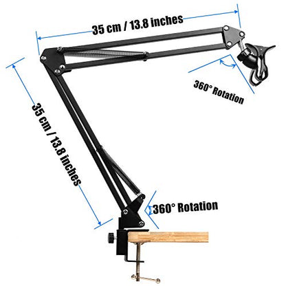 Phone Table Stand Overhead Mobile Phone Holder Adjustable Arm Mount